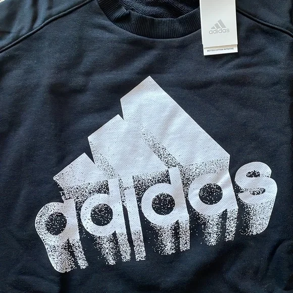 NWT black Adidas essentials sweatshirt size large - Picture 2 of 3